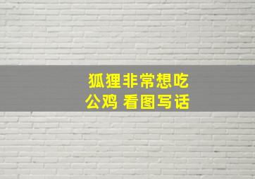 狐狸非常想吃公鸡 看图写话